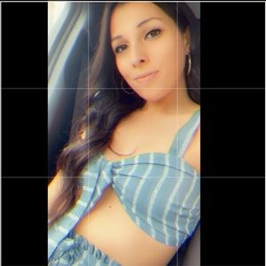 2 piece blue pinstriped outfit ✨